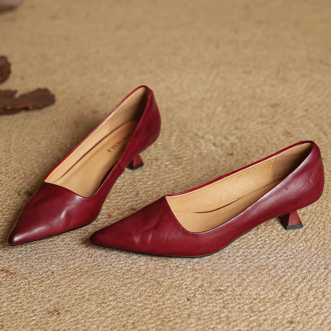 Rhea Genuine Leather Heels