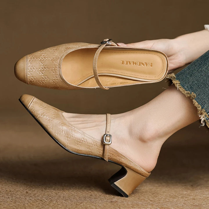 Mareya Genuine Leather Mules