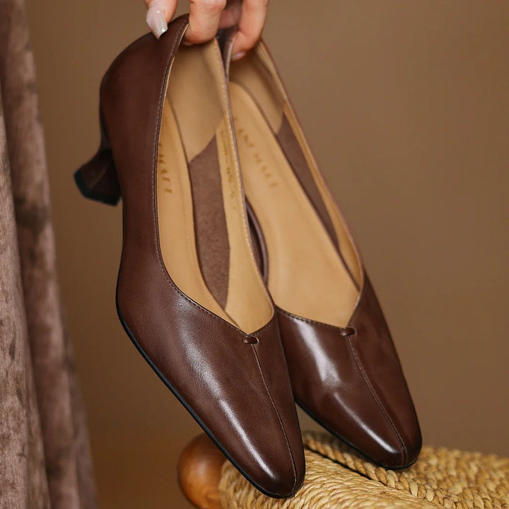 Evelyn Genuine Leather Heels