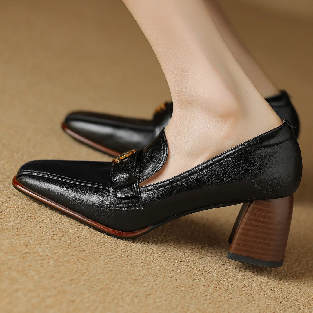 Lucia Genuine Leather Heels