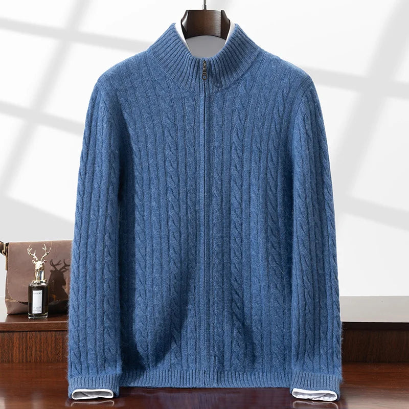 Graham Cashmere Zip Sweater