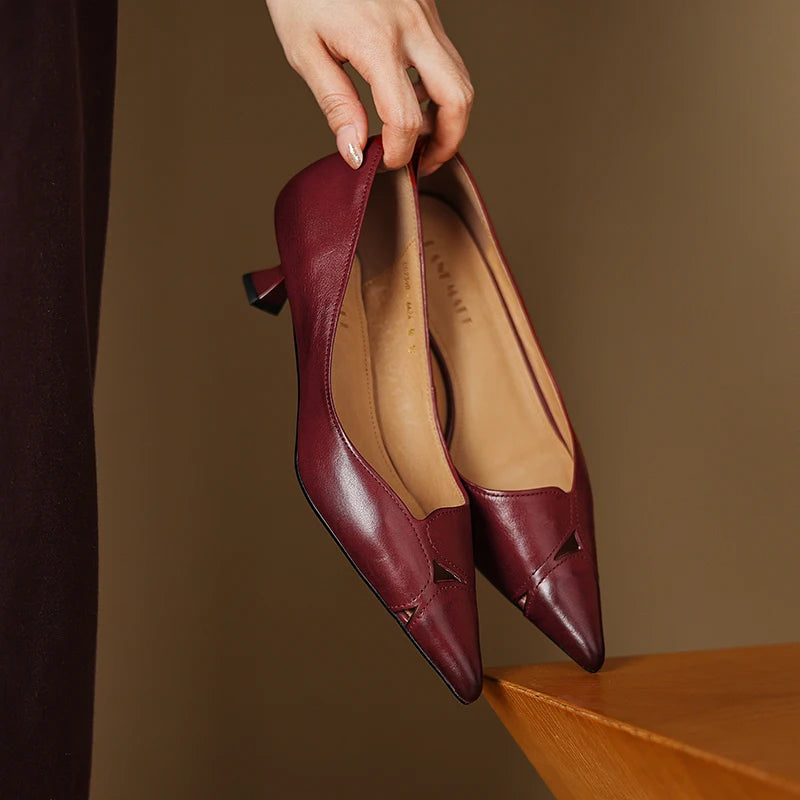 Maya Genuine Leather Heels