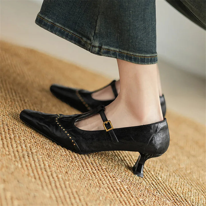 Talia Genuine Leather Heels