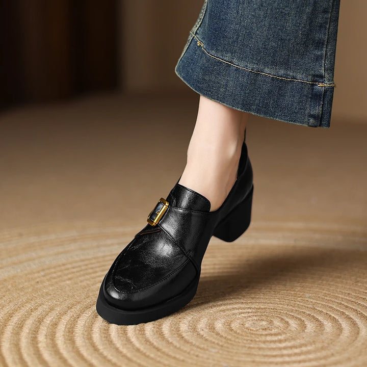 Caroline Genuine Leather Heels