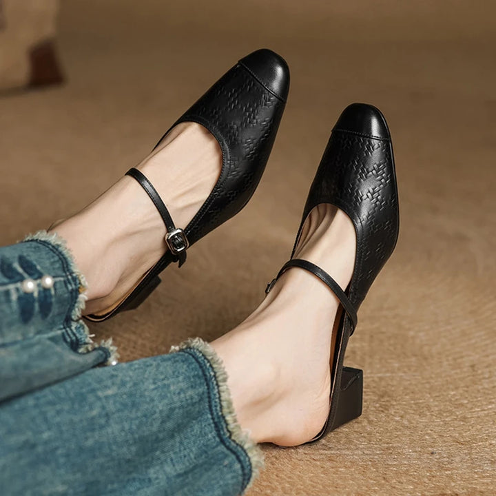 Mareya Genuine Leather Mules