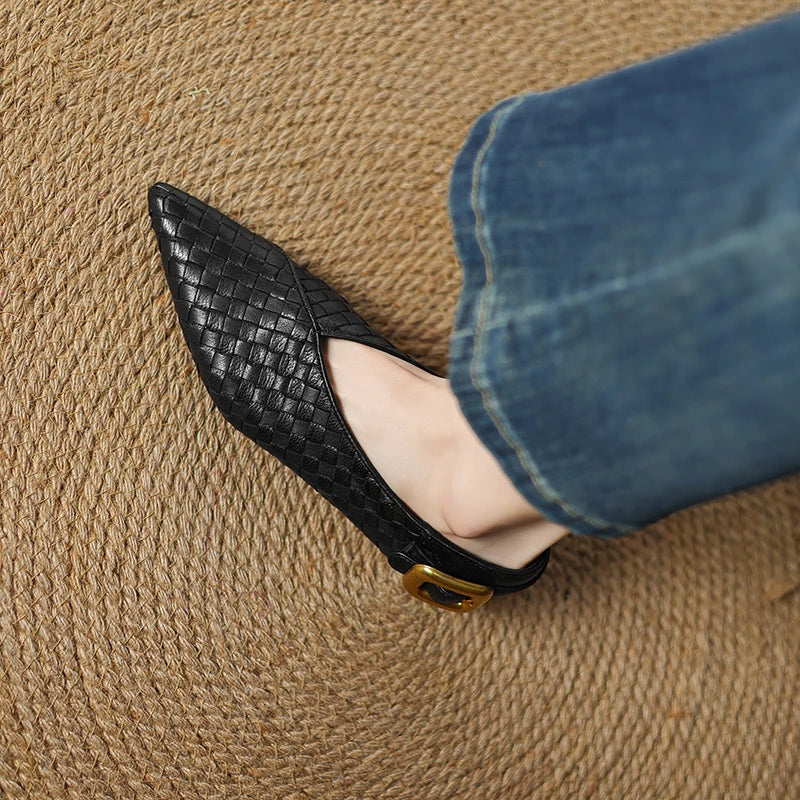 Naomi Genuine Leather Flats