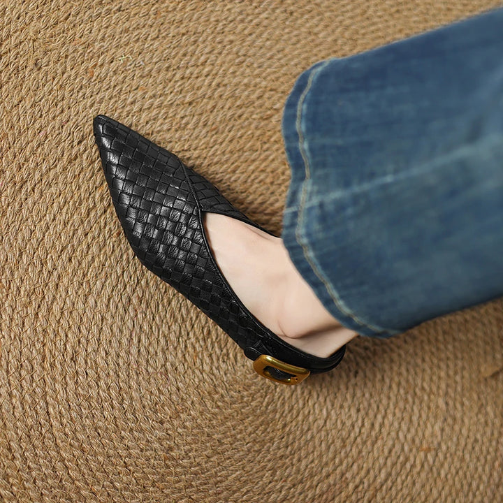 Naomi Genuine Leather Flats