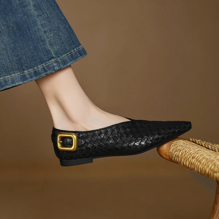 Naomi Genuine Leather Flats