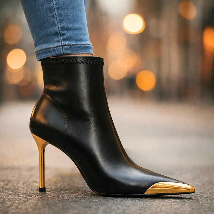 Natalia Gold-Tip Boots