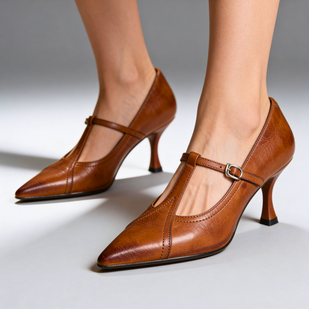 Marsella Genuine Leather Heels