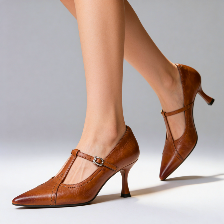 Marsella Genuine Leather Heels