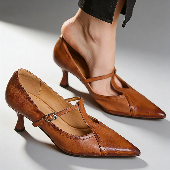 Marsella Genuine Leather Heels