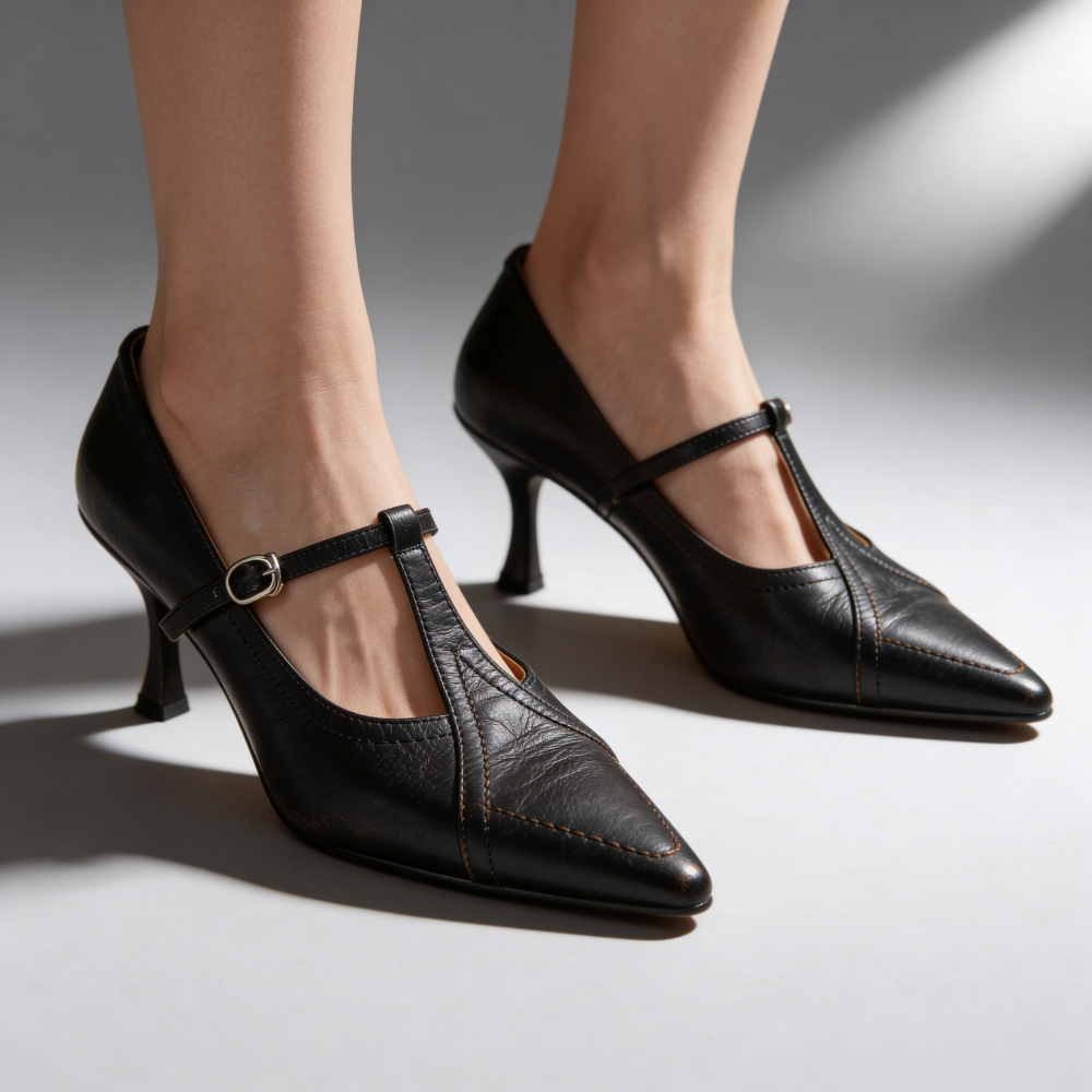 Marsella Genuine Leather Heels