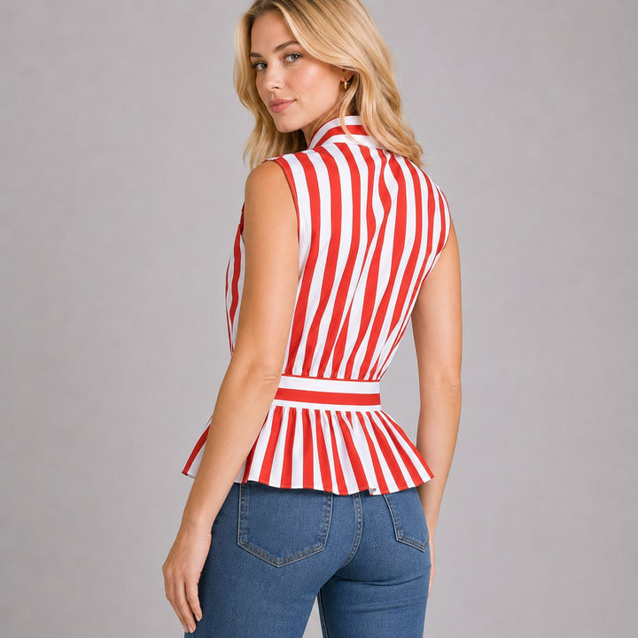 Ava Striped Top, back view