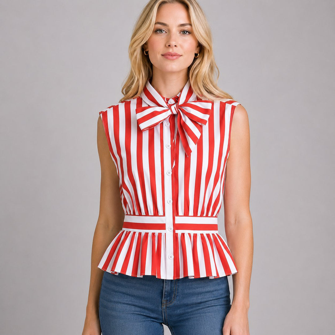Ava Striped Top, front view