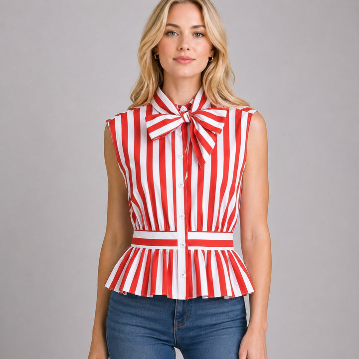 Ava Striped Top, front view