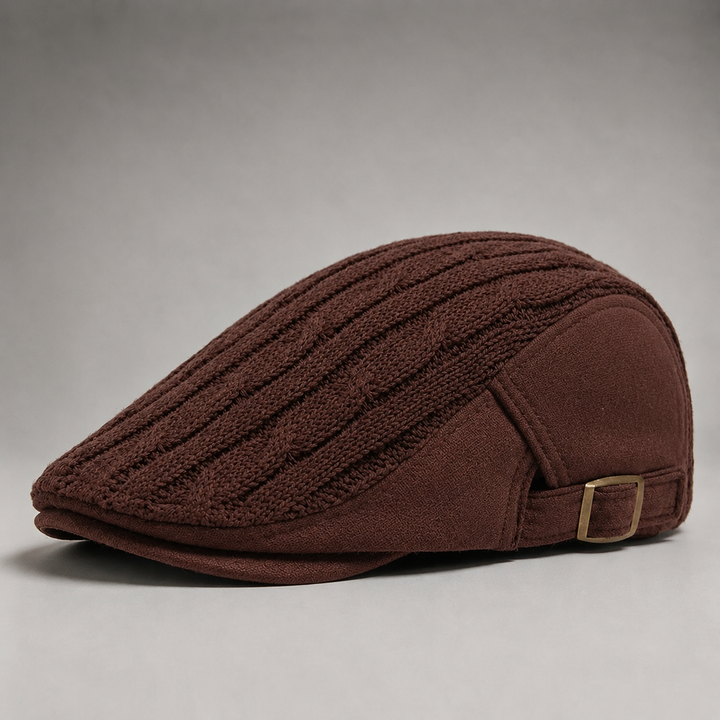 Harlan Cable Knit Driving Cap