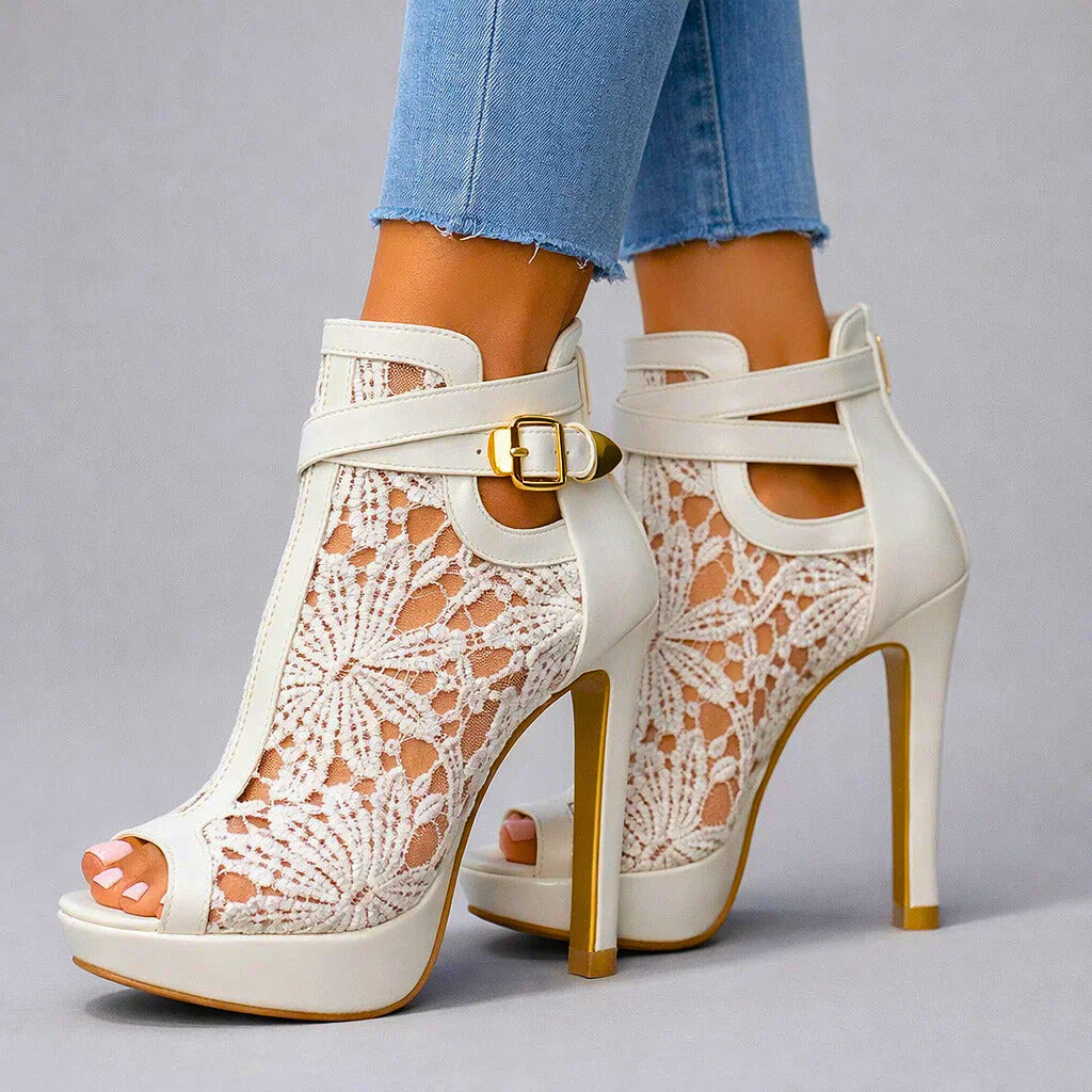 Valentina Lace Heels