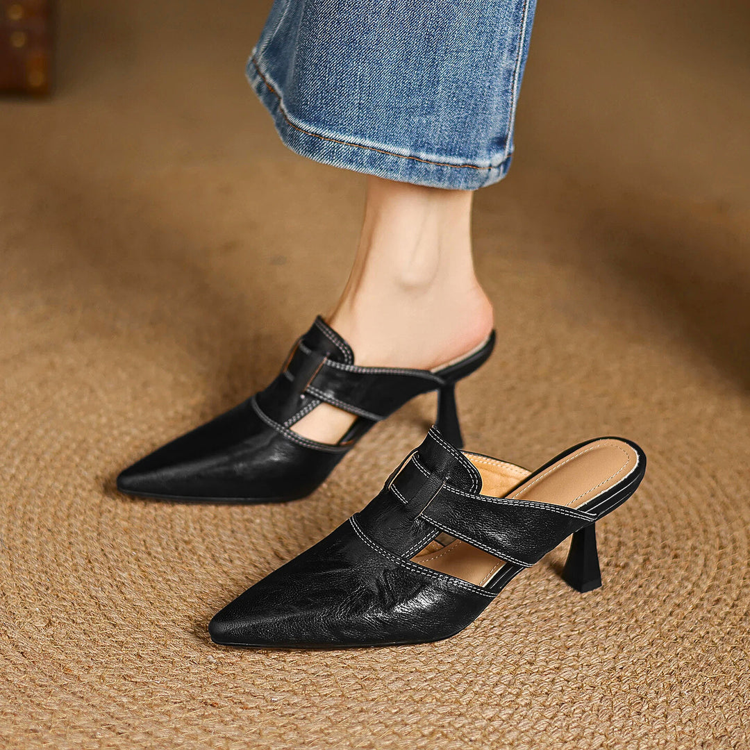 Avelyn Genuine Leather Heels