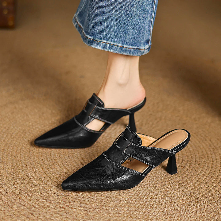 Avelyn Genuine Leather Heels