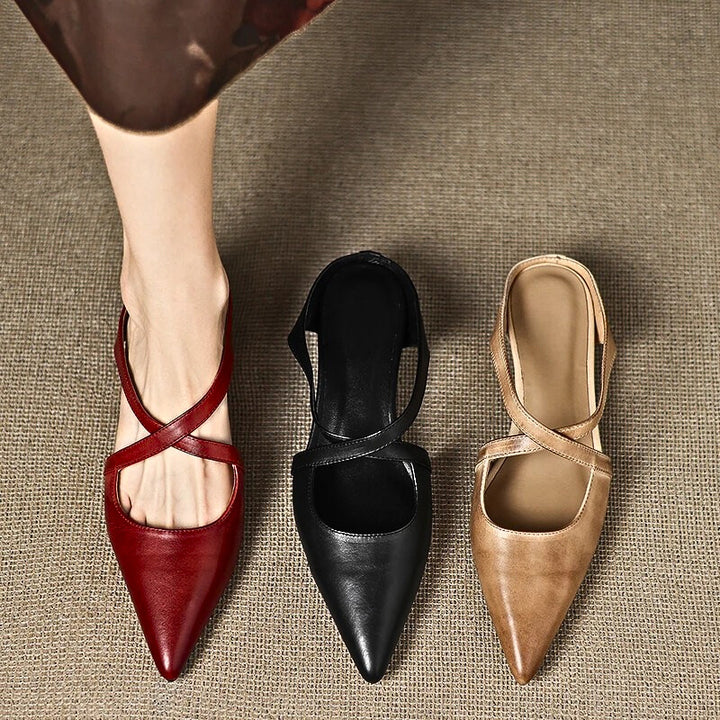 Mirella Genuine Leather Mules
