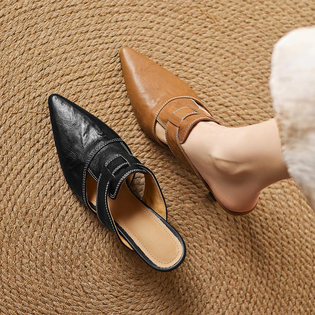 Avelyn Genuine Leather Heels