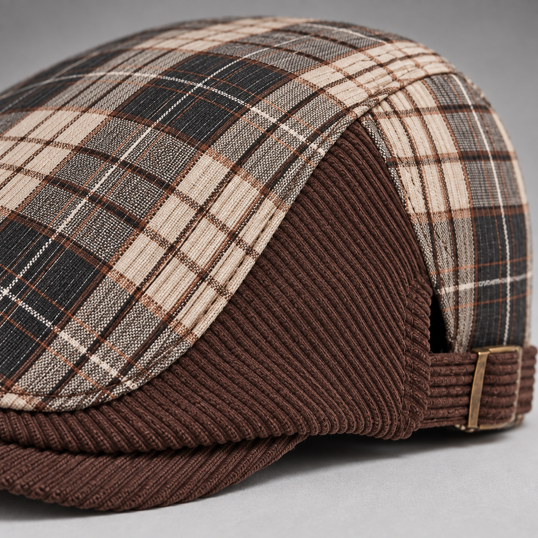 Crawford Plaid Driving Cap