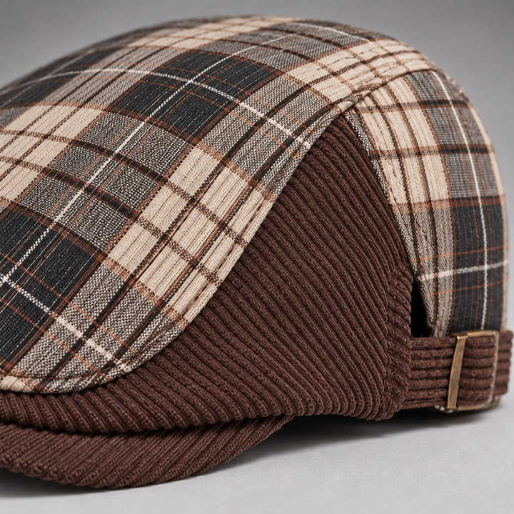 Crawford Plaid Driving Cap