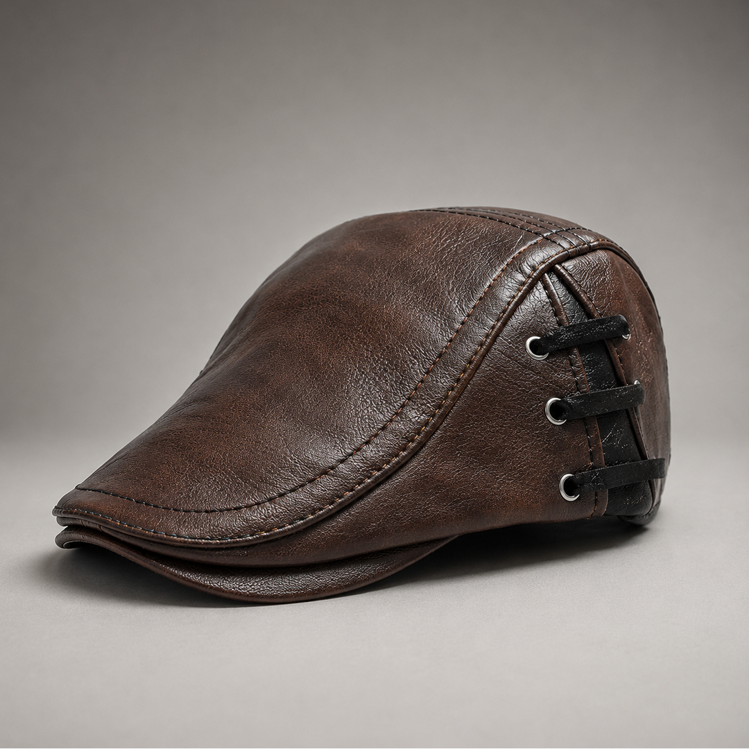 Corbin Leather Driving Cap