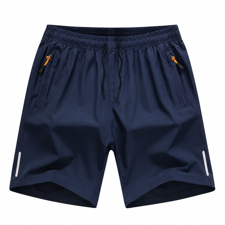 Dalton Flex Shorts in Navy, flat lay