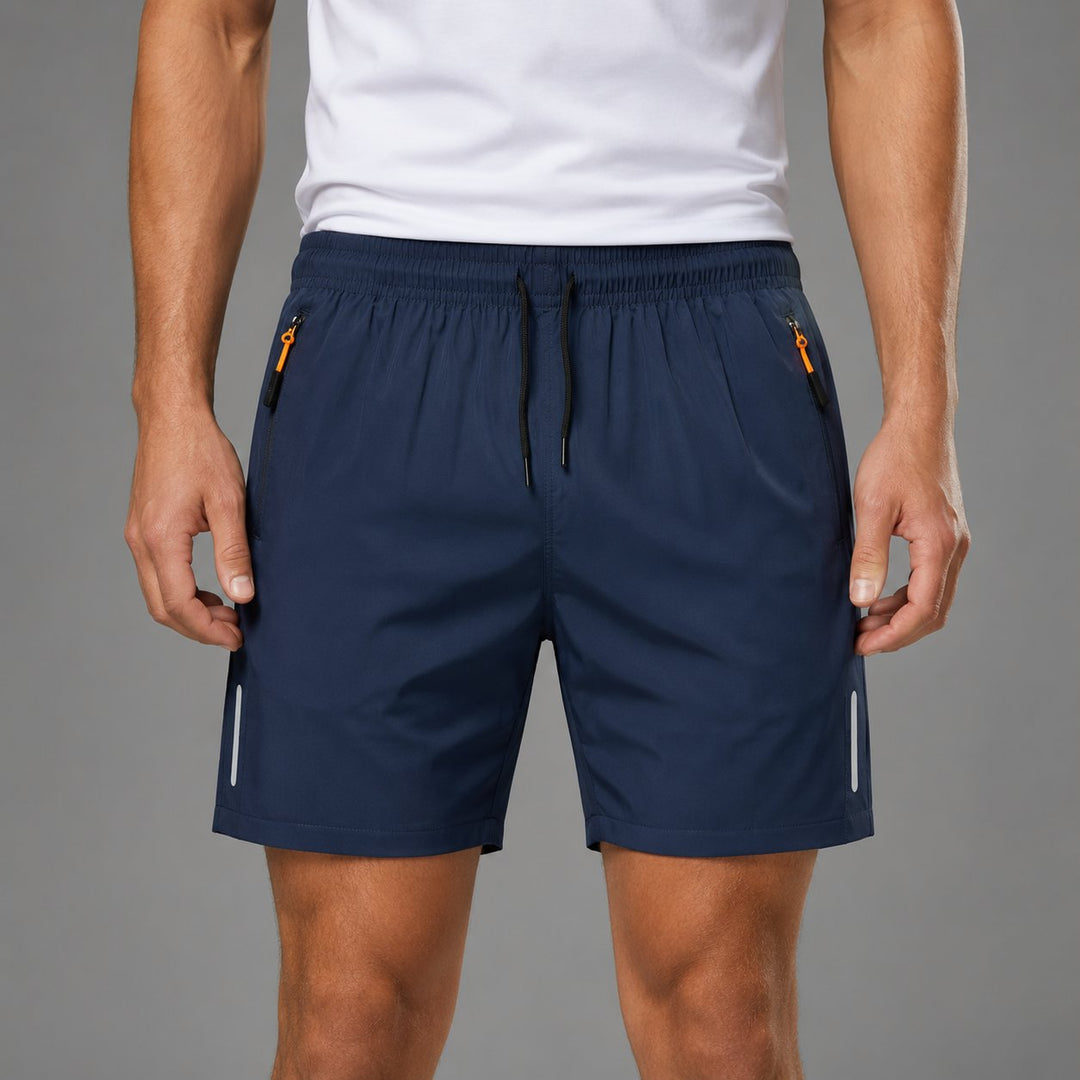 Dalton Flex Shorts in Navy, front view