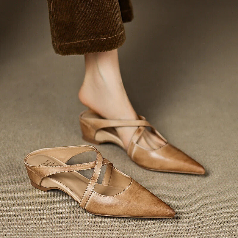 Mirella Genuine Leather Mules