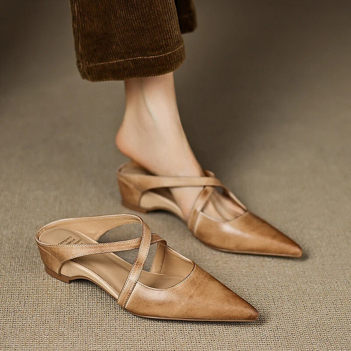 Mirella Genuine Leather Mules