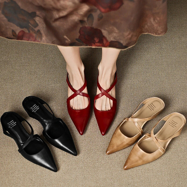 Mirella Genuine Leather Mules