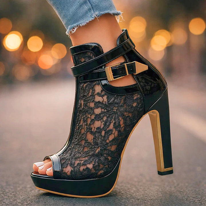 Valentina Lace Heels