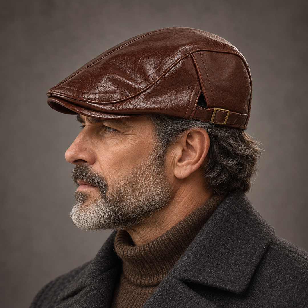 Raybourne Leather Driving Cap