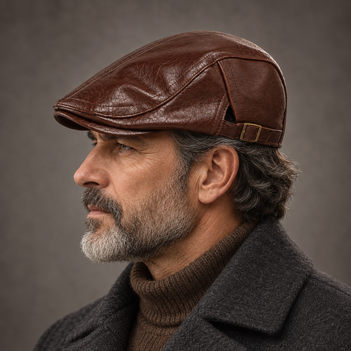 Raybourne Leather Driving Cap