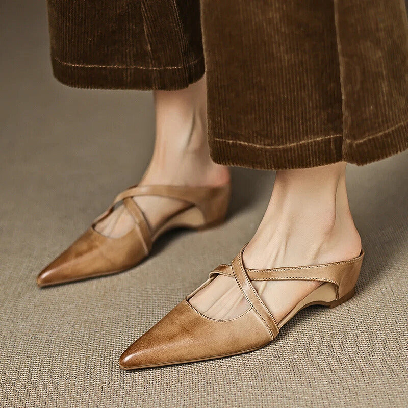 Mirella Genuine Leather Mules