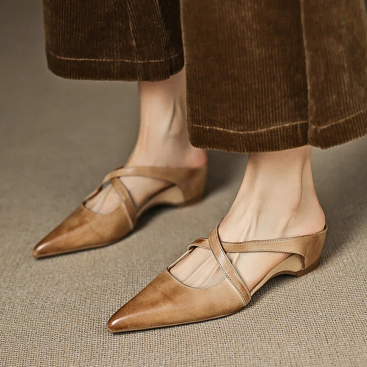 Mirella Genuine Leather Mules