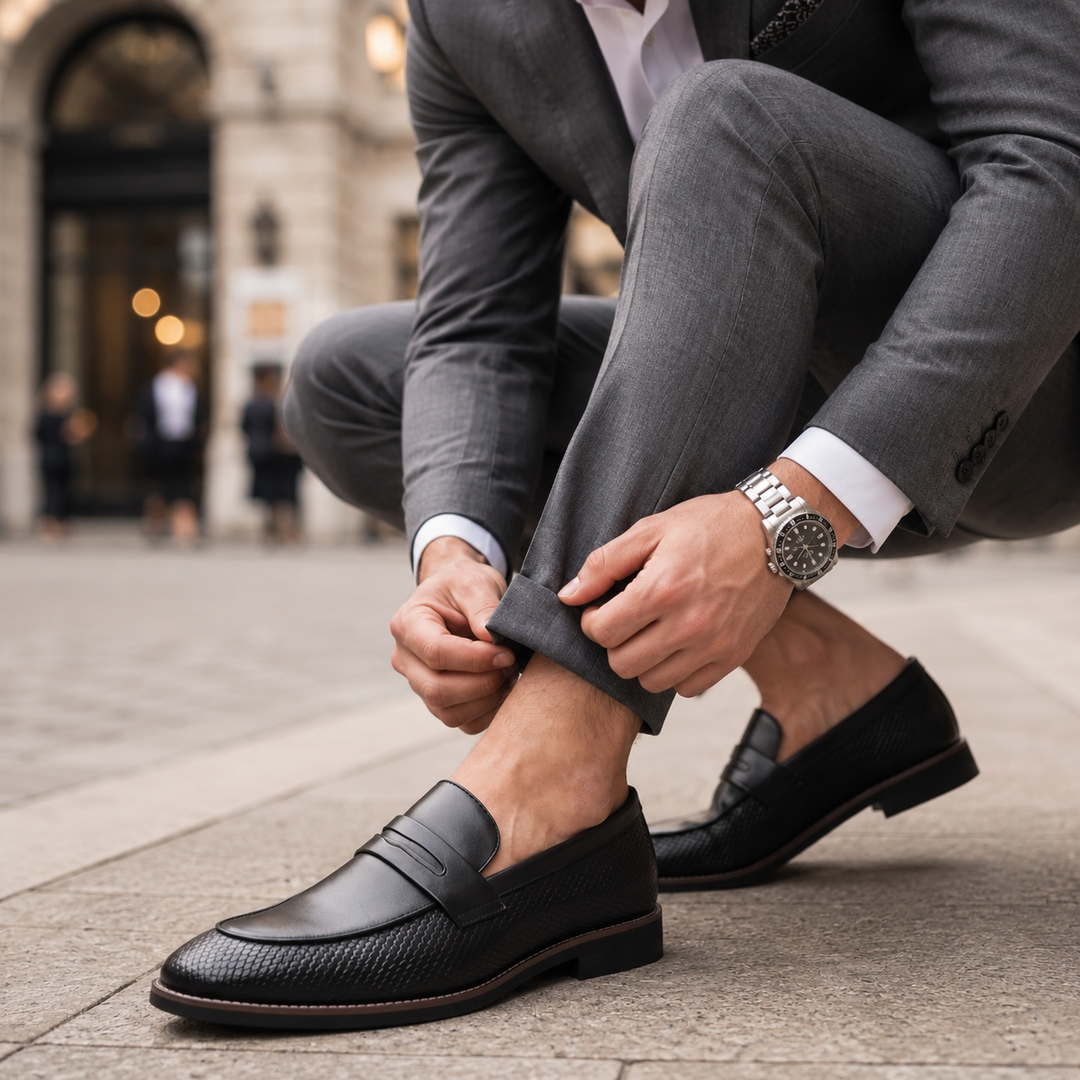 Marcelli Leather Loafers