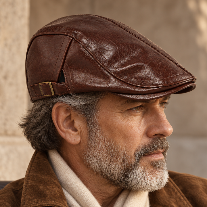 Raybourne Leather Driving Cap
