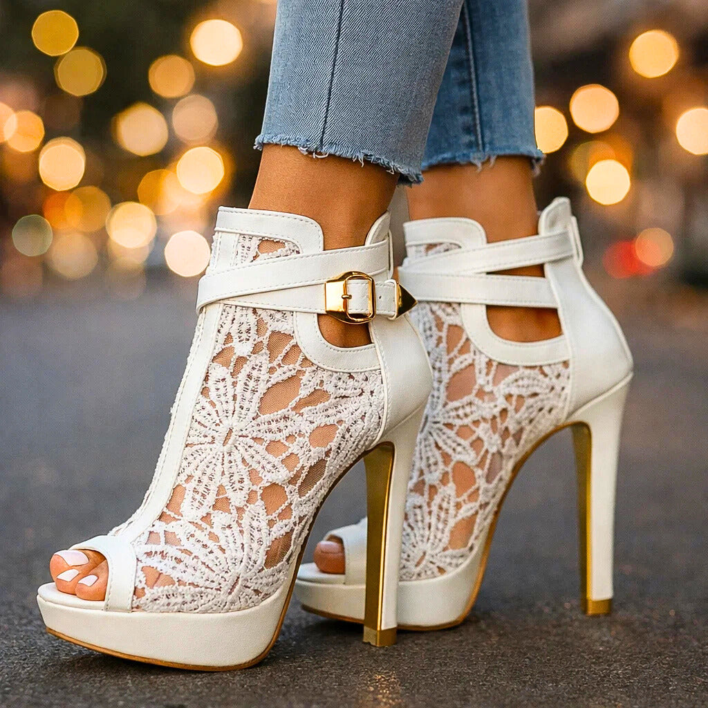 Valentina Lace Heels