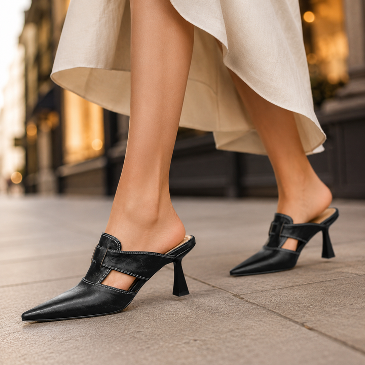 Avelyn Genuine Leather Heels