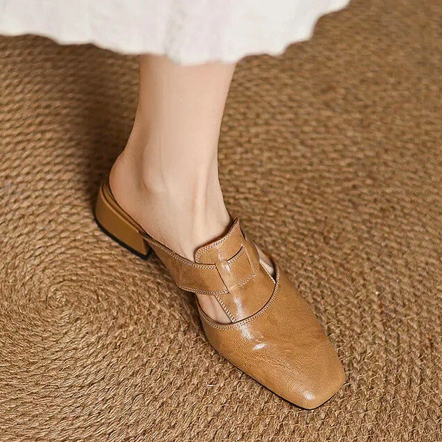 Amara Genuine Leather Mules