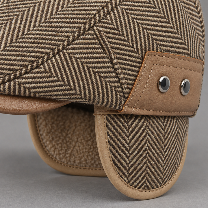 Thornton Herringbone Driving Cap