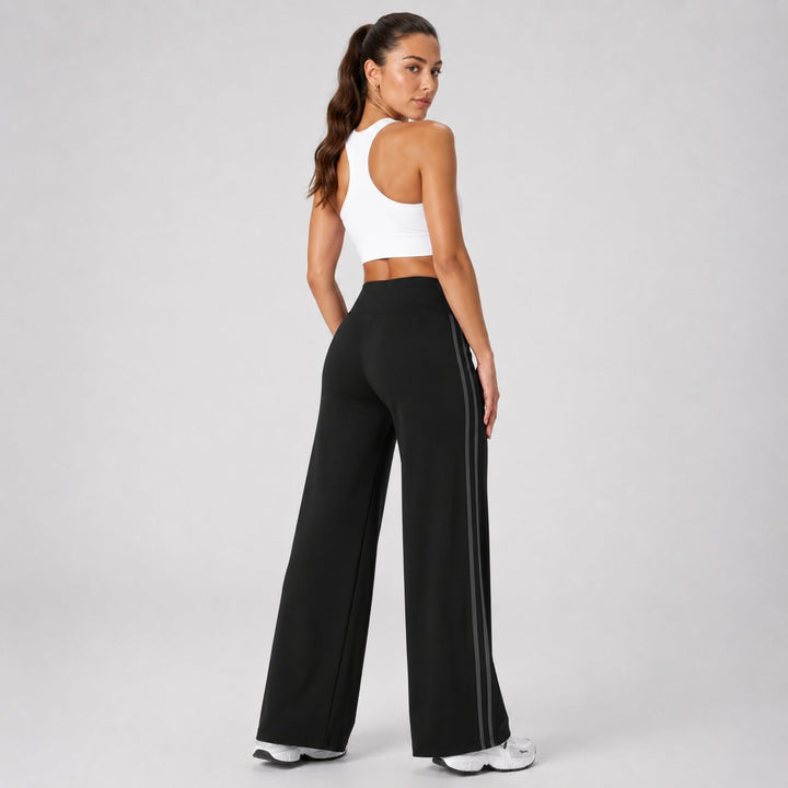 Mila Relaxed Pants in Black, back view