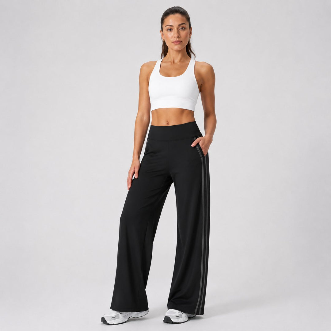 Mila Relaxed Pants in Black, front view