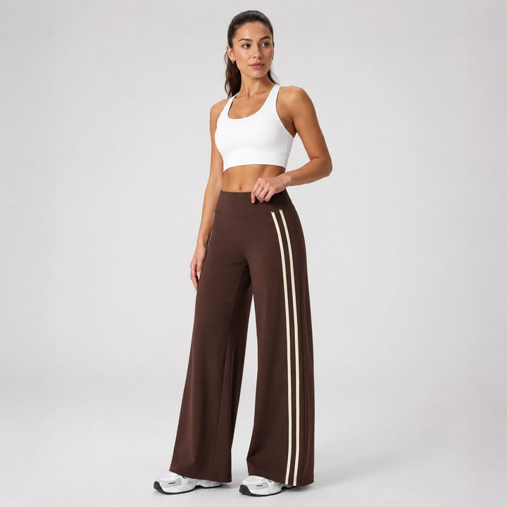 Mila Relaxed Pants in Brown, front view