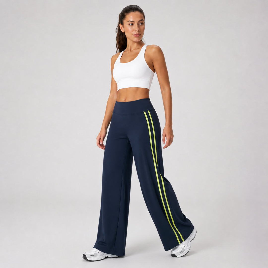 Mila Relaxed Pants in Navy, side view