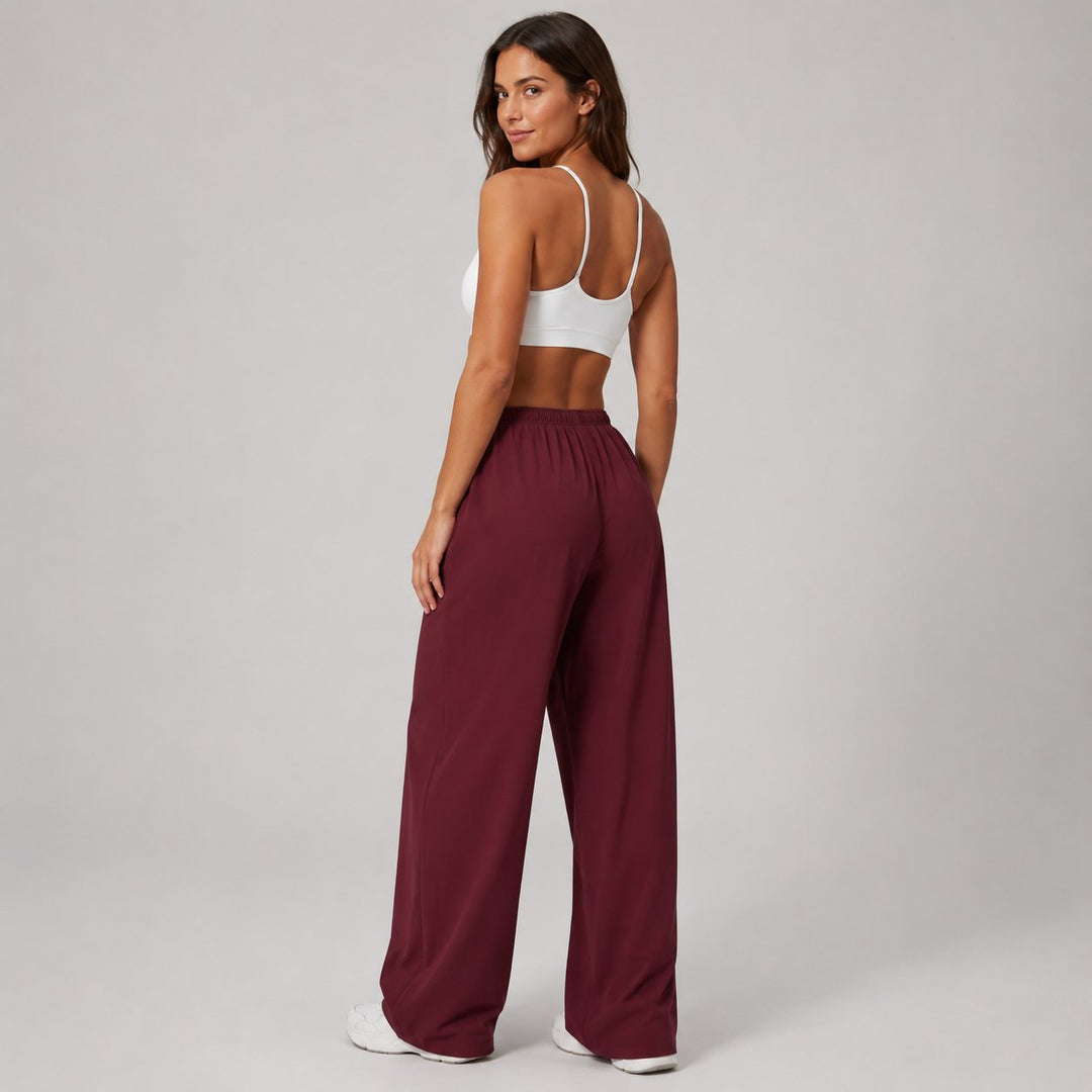 Willow Flow Pants in Red, back view